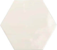 Ribesalbes Geometry Hex Ivory Glossy 15x17.3
