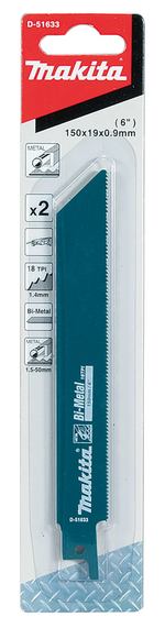 Сабельная пилка для металла 152x0,9x18TPI Makita D-51633