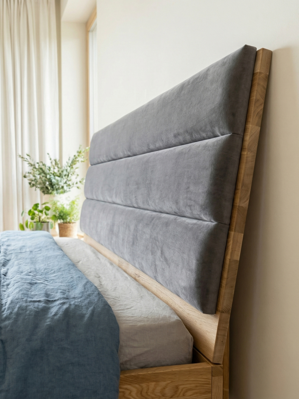 Кровать двуспальная, 180х200, Ланет, с настилом, массив дуба, лак, Dipriz