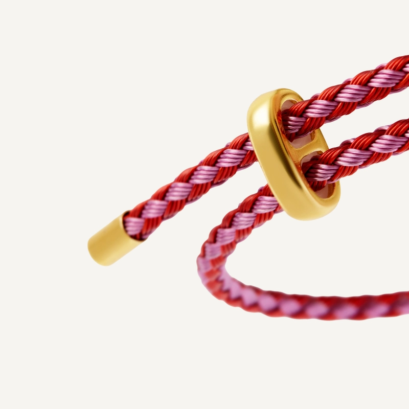 Браслет Просто Шнур – Розовый и красный