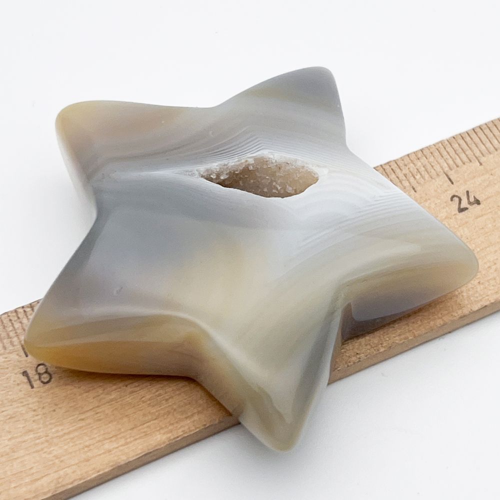 Агат с жеодой, звезда, размер 53*55 мм, цена за 1 шт