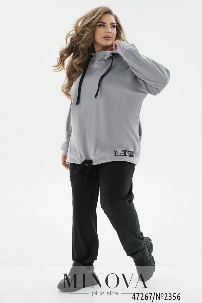 Костюм 2356-серый-черный Minova