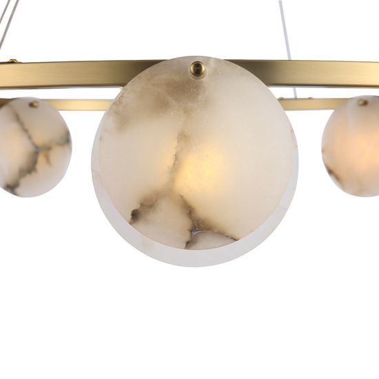 SL1520.303.08 Светильник подвесной ST-Luce Латунь/Алебастр G9 8*5W 4000K CLAM