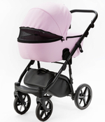 Детская коляска Adamex Nola Deluxe 3 в 1 N-SA16 (РОЗОВ. ЗЕФИР КОЖА)