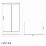 Душевая кабина PARLY BETT B120 (120х80х215)