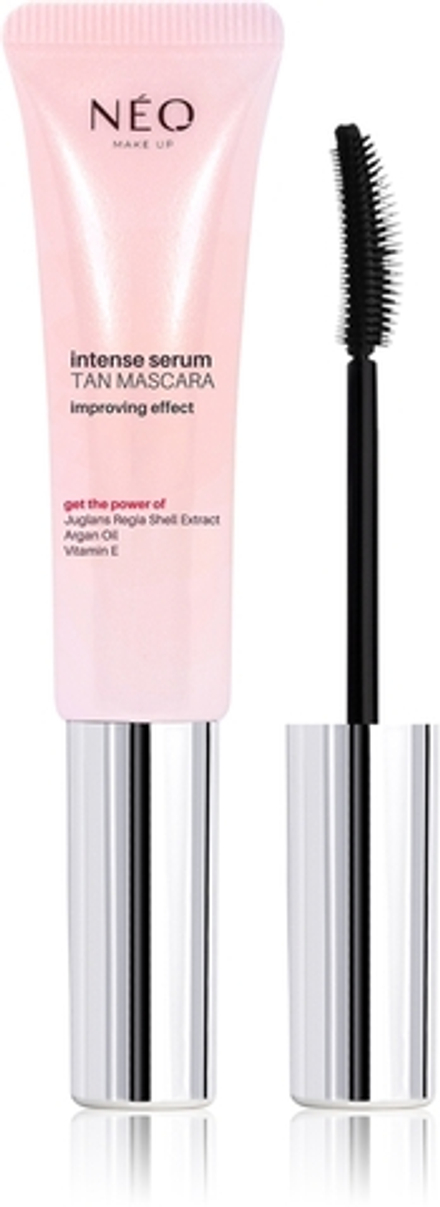 NEO MAKE UP Intense Serum Tan Mascara - Укрепляющая тушь для ресниц с регенерирующим действием, 9 ml