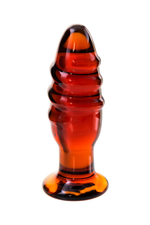 Анальная втулка из стекла Sexus Glass, коричневая (Цвет: коричневый)