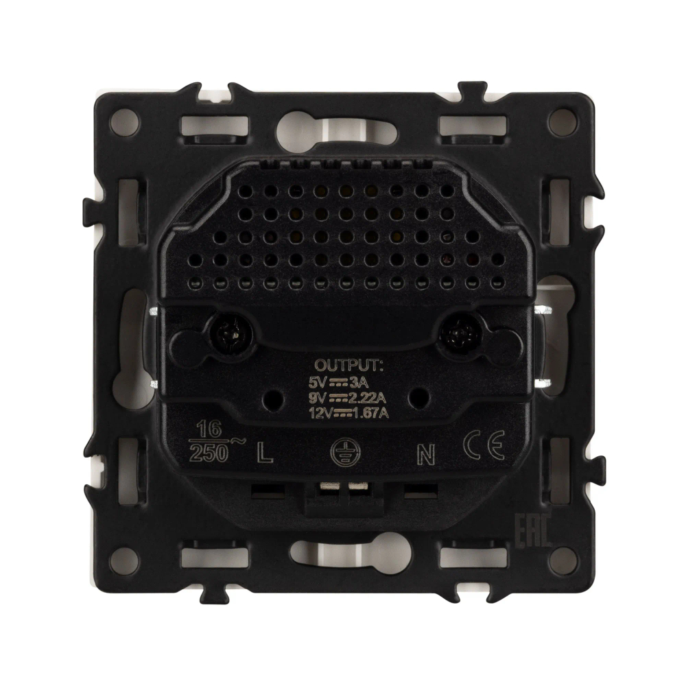 Механизм розетки с USB зарядкой SCT-NOBE-MUAC-SFPL-IS (230V, 16A) (Arlight, -) 059445