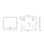 Зеркало MIXLINE "Стив-6" 800*680 (ШВ) сенсорный выключатель, часы, термометр, Bluetooth +подогрев