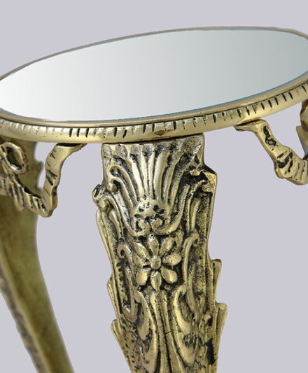 Bello De Bronze Столик для телефона с зеркальной столешницей, золото