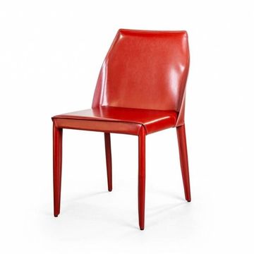Стул Martin, кожа ретро красный