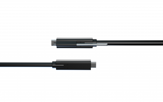 Wyrestorm CAB-USBC-15 - активный оптический кабель 10 Гбит/с USB-C | 4K60 | Разъем с винтовым замком | 15 м