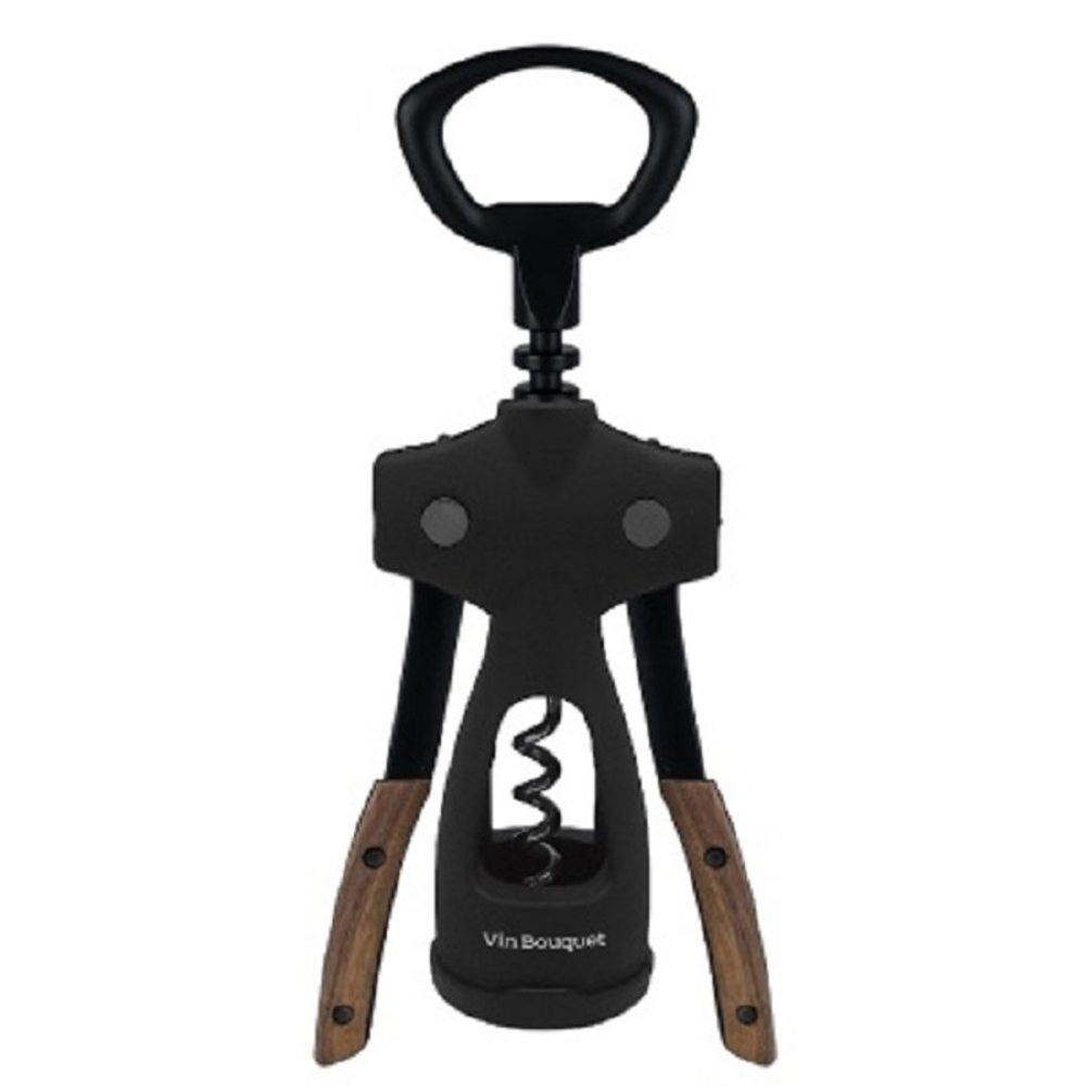 Штопор рычажный 18,5 см. нерж. с дерев.ручками VB /1/12/