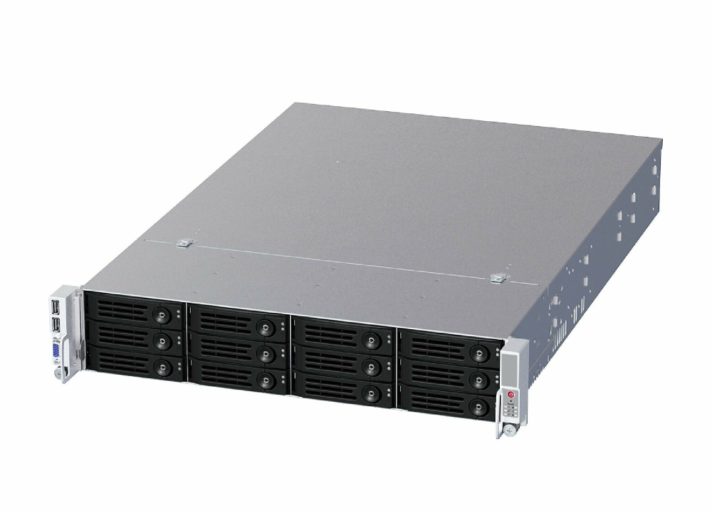 Серверный корпус Ablecom 2U 12 swap trays, 12G BP, 800W CRPS(1+1)/ 533mm depth