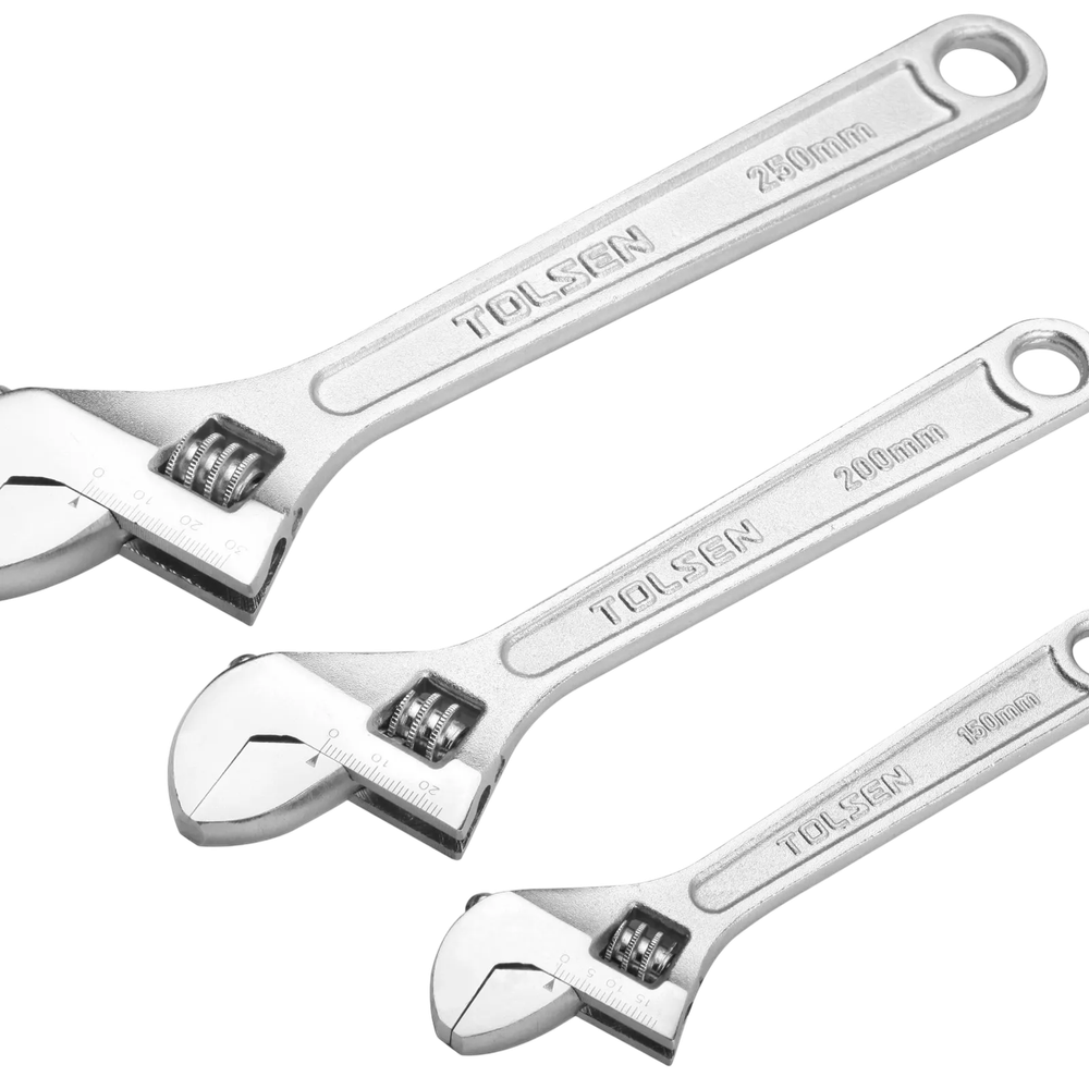 Набор ключей разводных TOLSEN 150/200/250мм 3шт. 15007