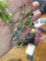 Комплект украшений авторский из натуральных камней. Колье и браслет "Марево". Бижутерия на шею, на руку для женщин, девушек. Украшение.