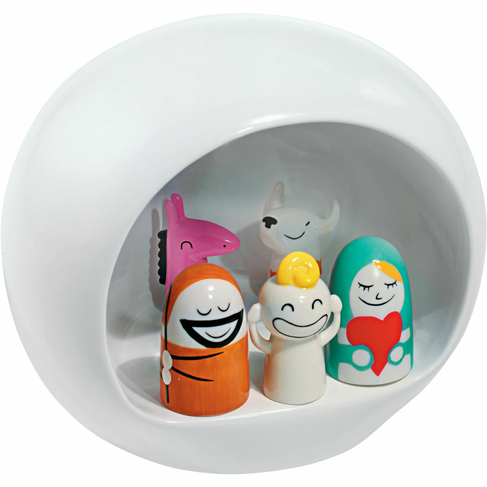 Alessi - Вертеп с белыми фигурками / артикул   AMGI10  / GTIN 8003299931965
