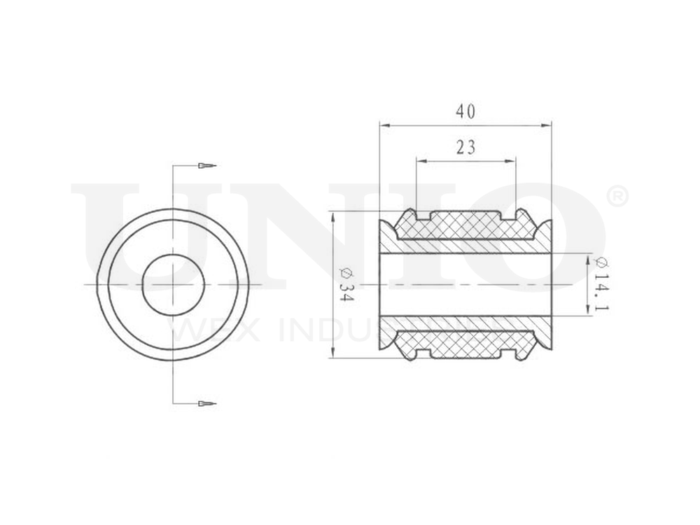 Сайлентблок заднего рычага UNIO RMP-20075