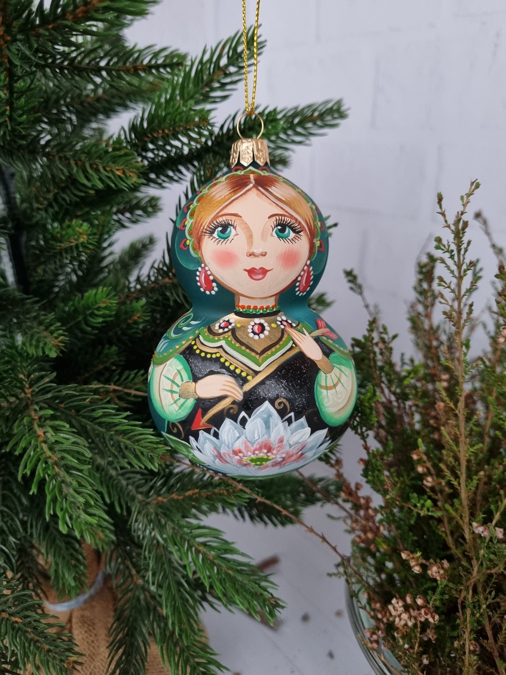 Матрешка стеклянная "Лягушка Царевна"