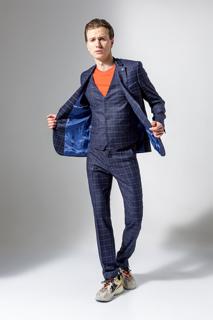 Костюм SLIM FIT из ткани в клетку