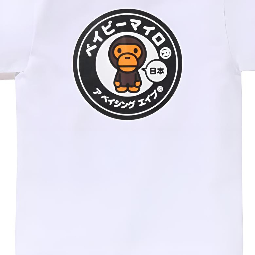 A Bathing Ape Japan Baby Milo Tee белый