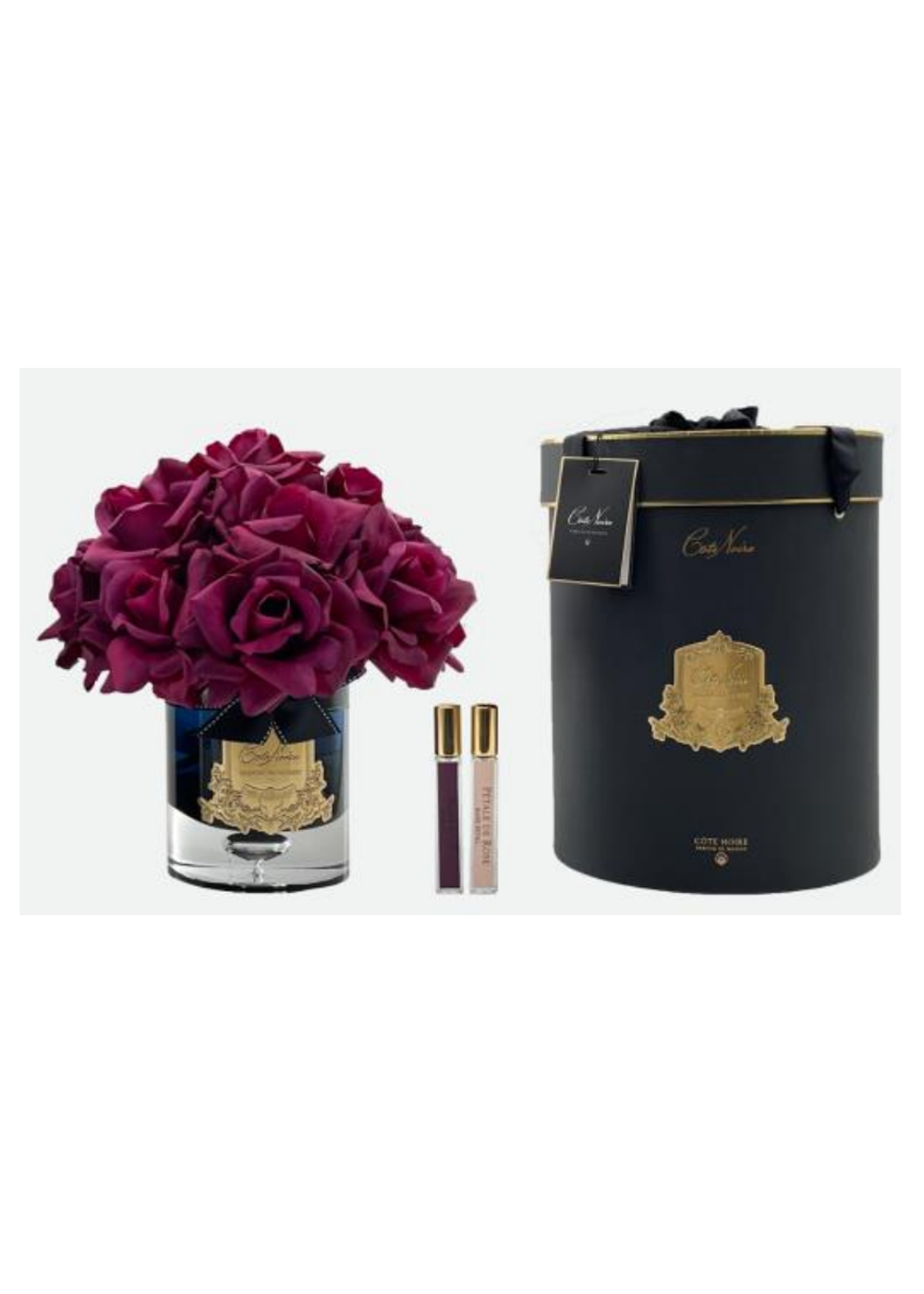 Ваза GRAND BOUQUET black glass carmine Cote Noire Черный / Красный
