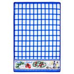 Салфетка из МИКРОФИБРЫ универсальная, 40х60 см, синяя клетка, орнамент, 240 г/м2, BOOMHOUSE (БУМХАУС), 700881