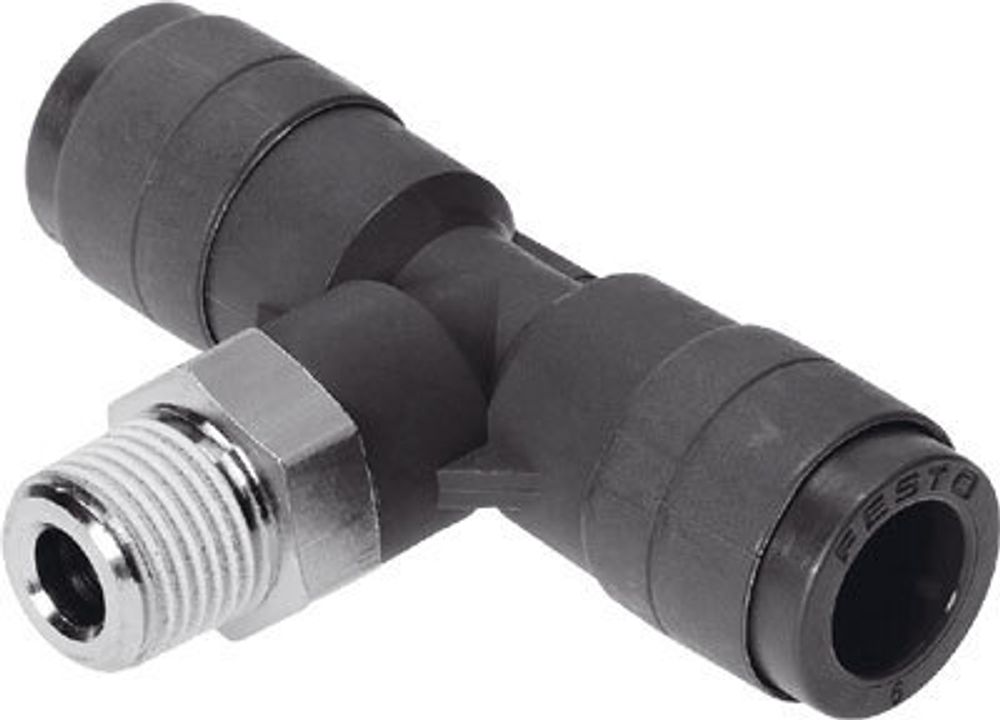 QST-V0-1/8-6 Тройник с цанговым зажимом и резьбой