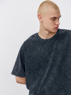 Футболка garment dyed (черный)