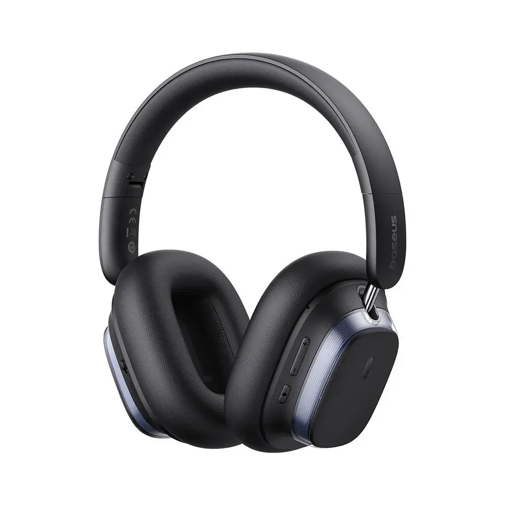 Наушники Baseus Bowie H1s, Bluetooth 5.4, шумоподавление, чёрные