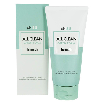 Слабокислотный гель для умывания для чувствительной кожи Heimish pH 5.5 All Clean Green Foam