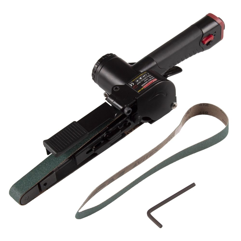 MIGHTY SEVEN (QB-322) Пневматическая ленточная шлифовальная машина 20 х 520 мм, 16 000 об/мин