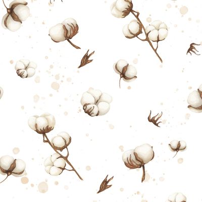 Хлопок акварельный паттерн