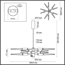 Потолочная люстра Odeon Light 5459/28L