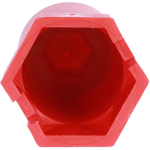 Заглушка с наружной резьбой STOUT - 1/2" (пластиковая, с самоуплотнением, цвет красный)