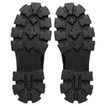 PRADA Monolith Brushed Leather And Nylon Lace Up "Black"