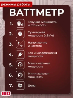 Ваттметр в розетку цифровой вольтметр цифровой 220в со счетчиком потребляемой энергии