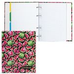 Тетрадь на кольцах А5 175х215 мм, 120 л., твердый картон, с разделителями, BRAUBERG, "Juicy", 404089