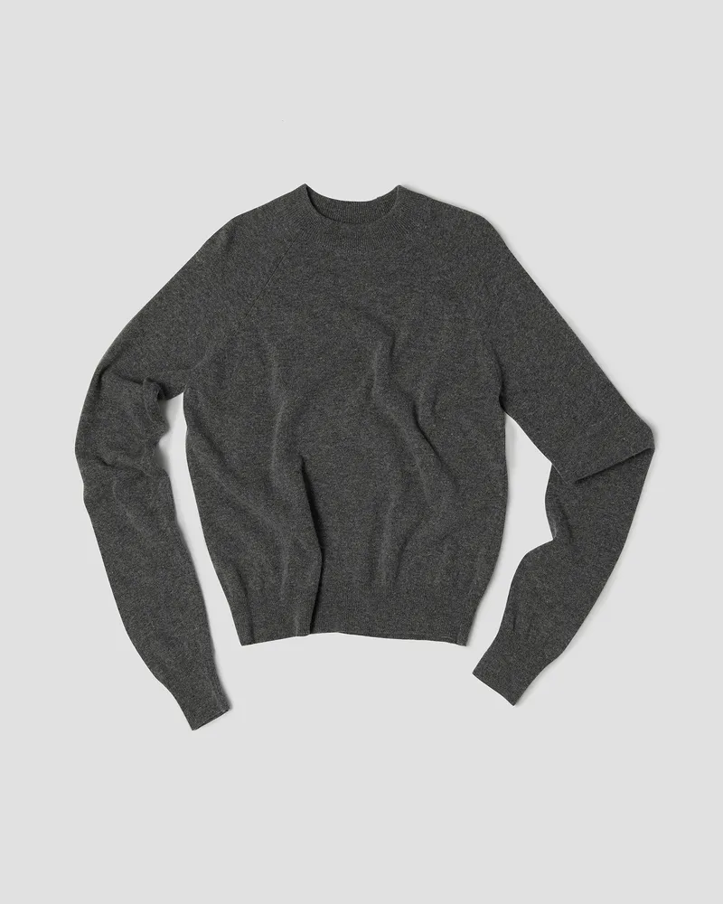 Серый укороченный джемпер из шерсти