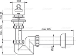 Сифон для умывальника AlcaPlast A412-DN40