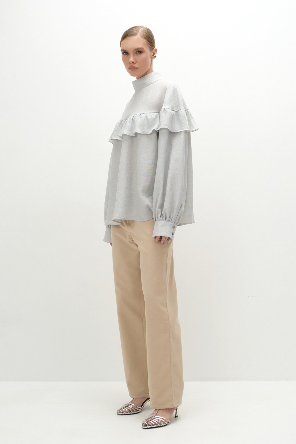 Блуза  с кокеткой