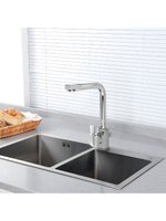 Смеситель для кухни Melodia della vita Perfetto латунь, с подкл.фильтра, картридж д.35мм хром, подводка 50см MDV30201