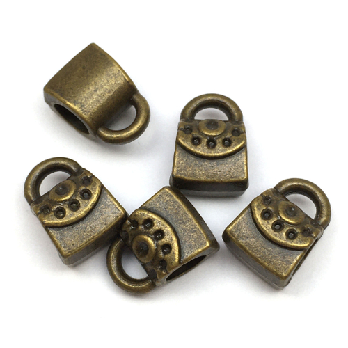 Бейл для шнура 8х11х6 мм, под бронзу