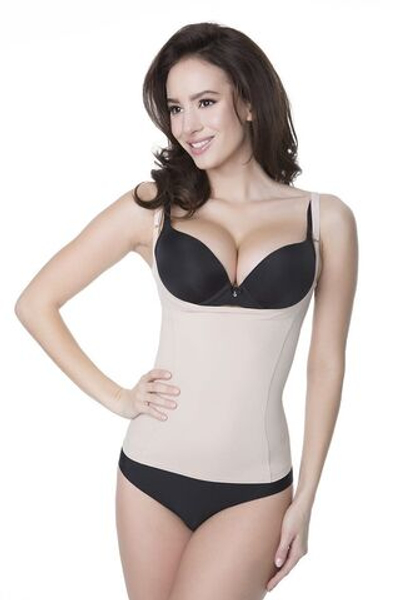 Корректирующая майка с открытым лифом (Размер: S) (Цвет: телесный)