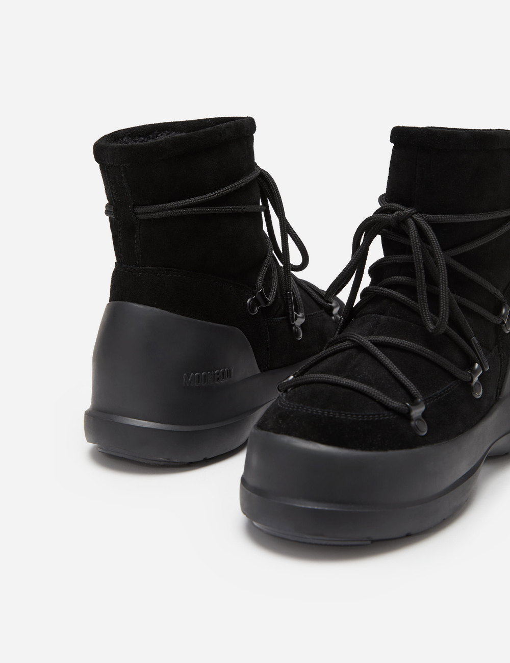 Moon Boot Hazelnut Shearling Luna Boots "Black"