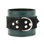 Изумрудные кожаные оковы БДСМ Арсенал Lady's Arsenal Emerald Shackles 67025