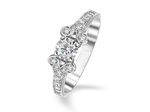 Кольцо с центральным бриллиантом 0.40 ct.