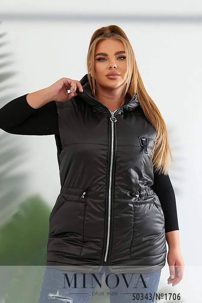 Жилет 1706-черный Minova