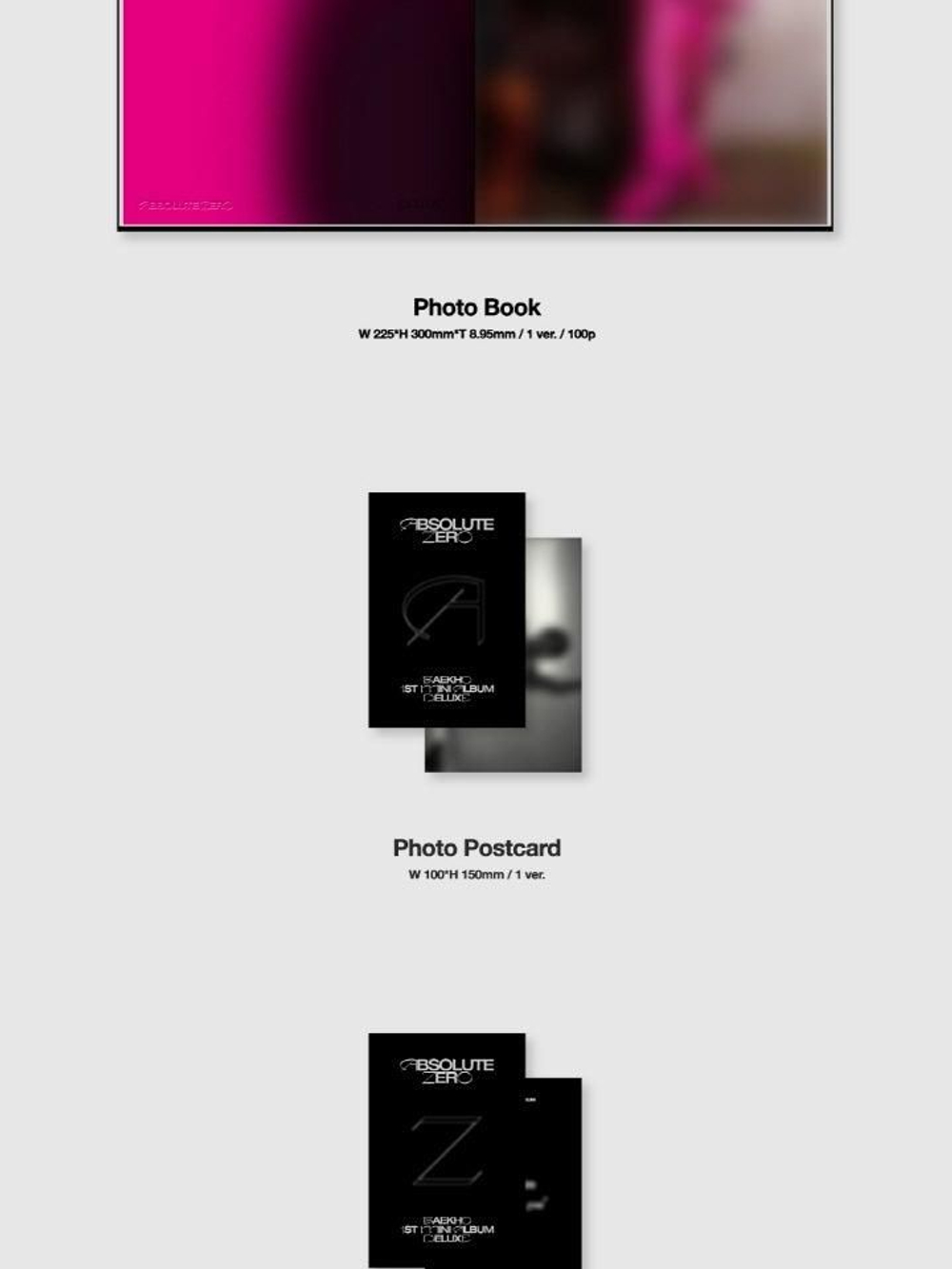 Альбом BAEKHO - Absolute Zero 1st Mini Album DELUXE Version