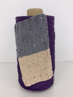 FORTE; 100% хлопок, пайетки 2мм; 640м/100гр; цвет: темно-фиолетовая нить, сиренево-малиновые пайетки; S715 MP